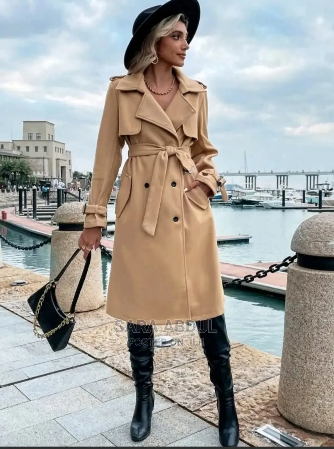 Shein Long Wool Coat UK Size 10 Camel Colour