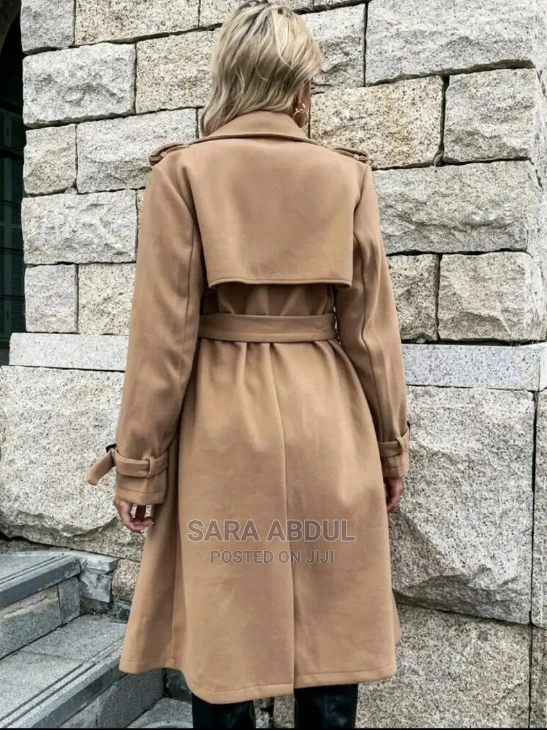 Shein Long Wool Coat UK Size 10 Camel Colour