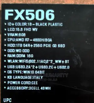 New Laptop Asus TUF Dash F15 16GB AMD Ryzen 7 SSD 512GB