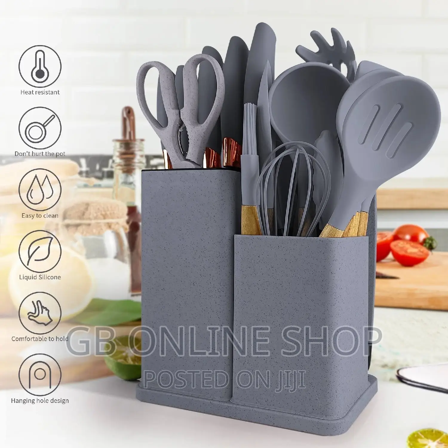 19pcs Silicon Kitchen Utensils Set