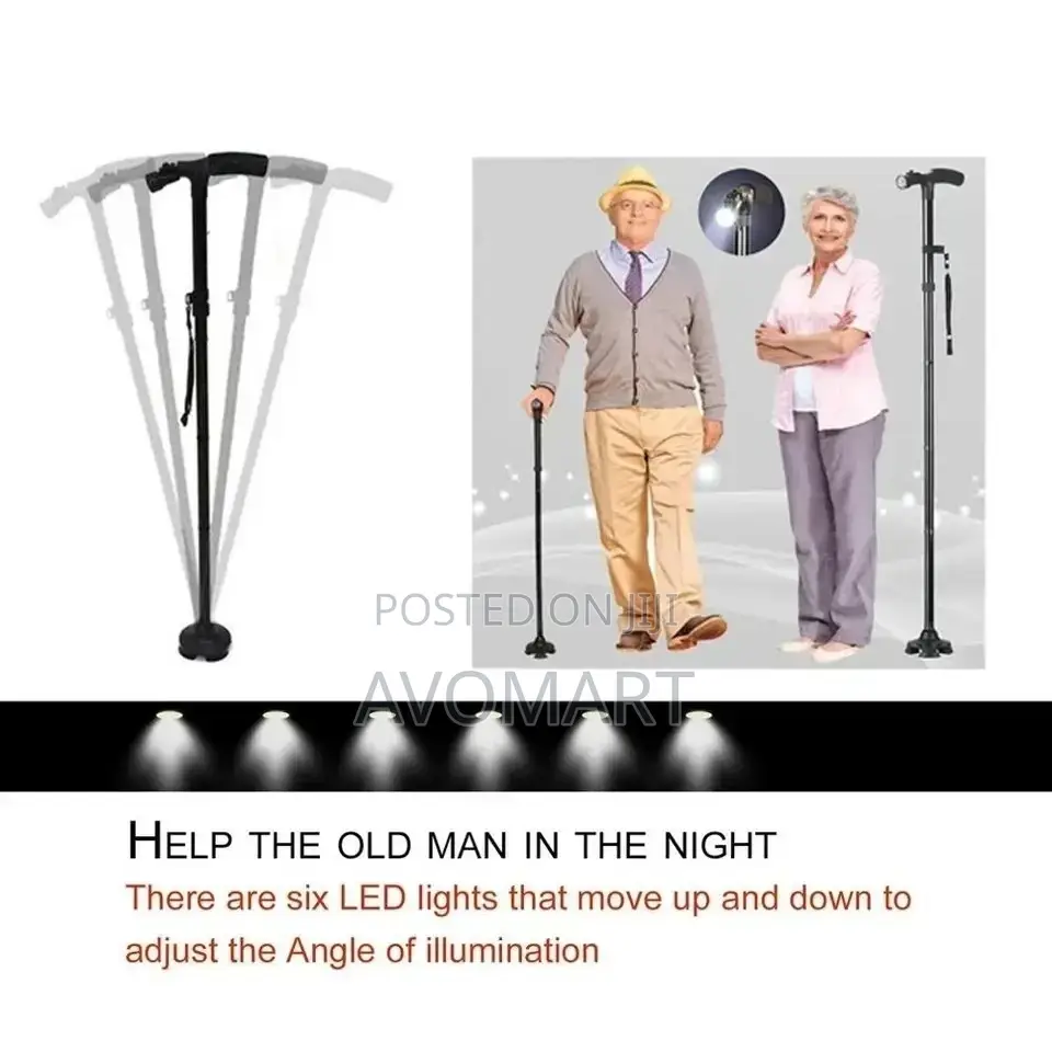 Walking Stick With LED Flashlight.