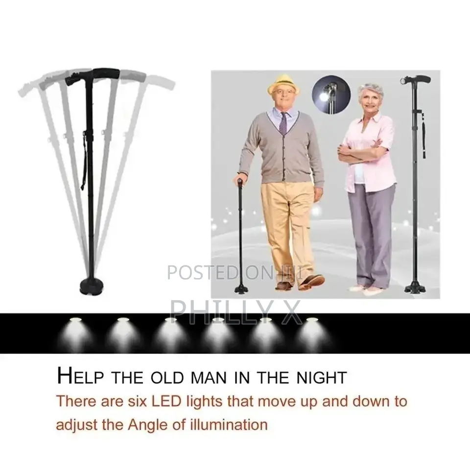 Walking Stick With LED Flashlight.