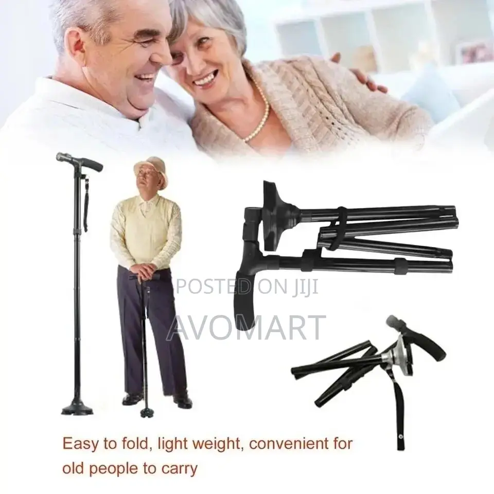 Walking Stick With LED Flashlight.