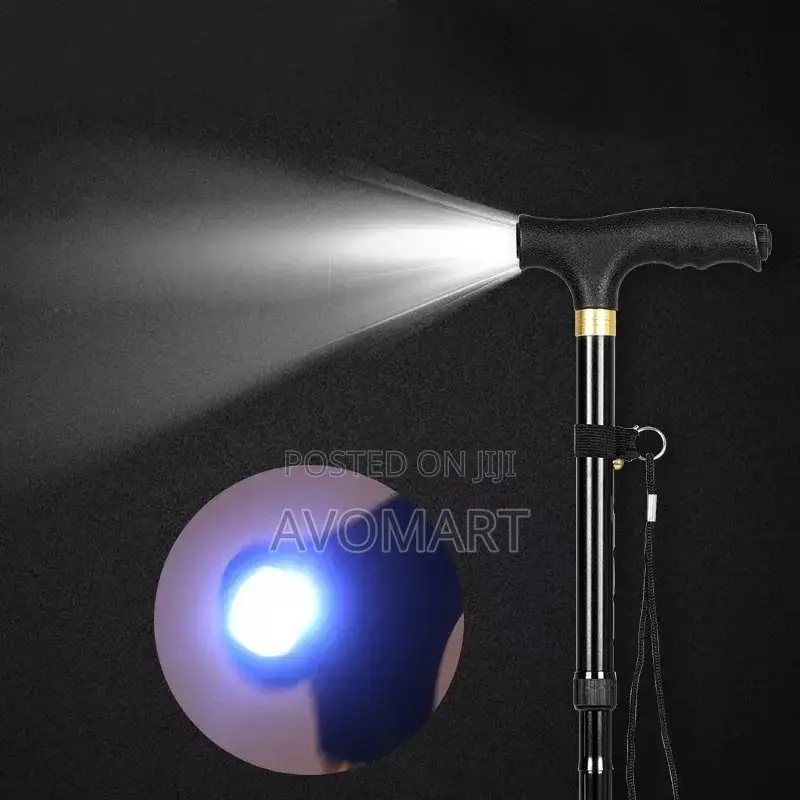 Walking Stick With LED Flashlight.