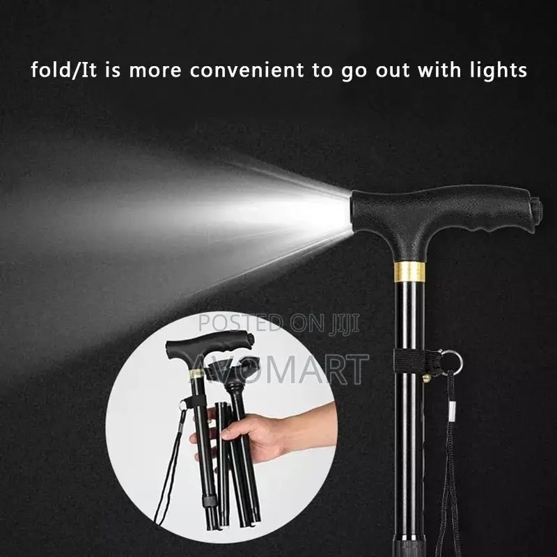 Walking Stick With LED Flashlight.