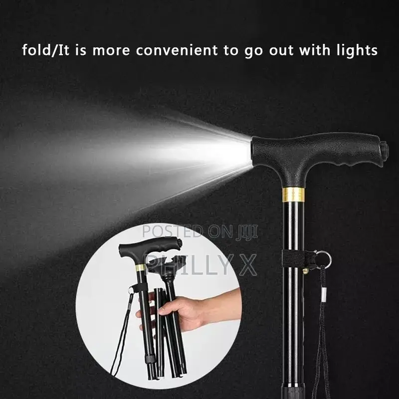 Walking Stick With LED Flashlight.