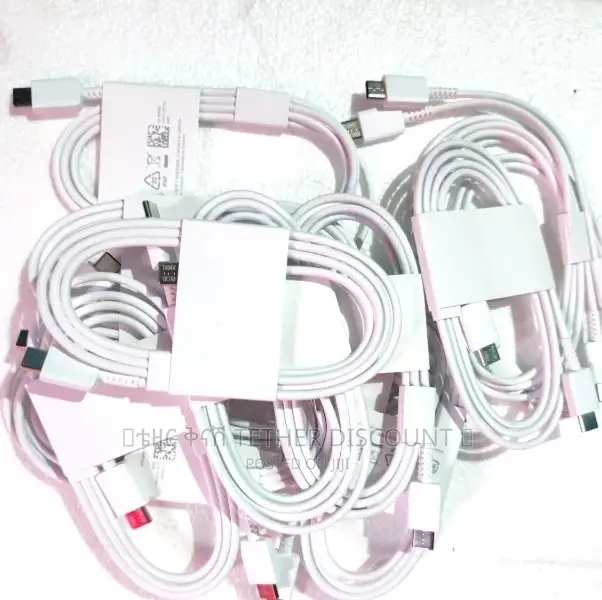 Original Type C Both Side Cable በ2ቱም በኩል Type C ኬብል