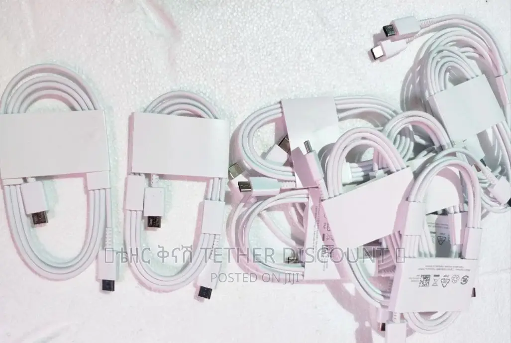 Original Type C Both Side Cable በ2ቱም በኩል Type C ኬብል