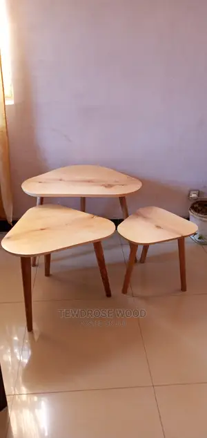 Very Beautiful 3 Cornered Wood Coffee Tables.