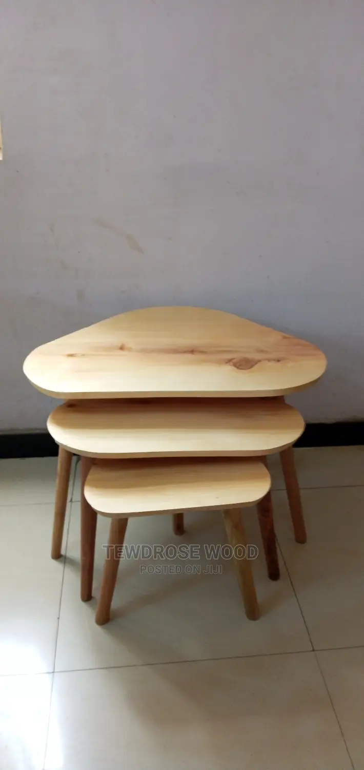 Very Beautiful 3 Cornered Wood Coffee Tables.