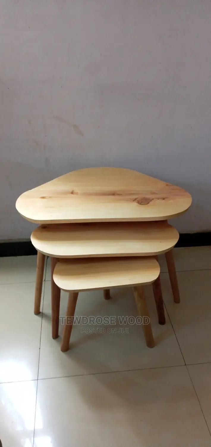 Very Beautiful 3 Cornered Wood Coffee Tables.