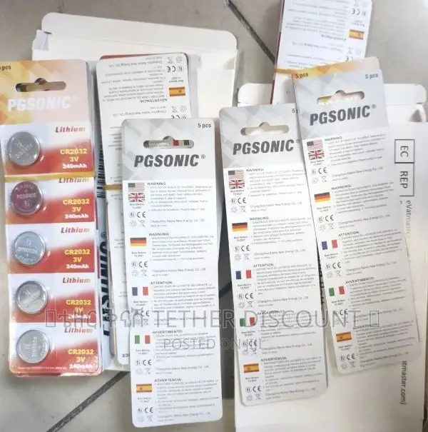 Pgsonic 3v Lithium Coin Battery / ኦሪጂናል የኮምፒዩተር ባትሪ