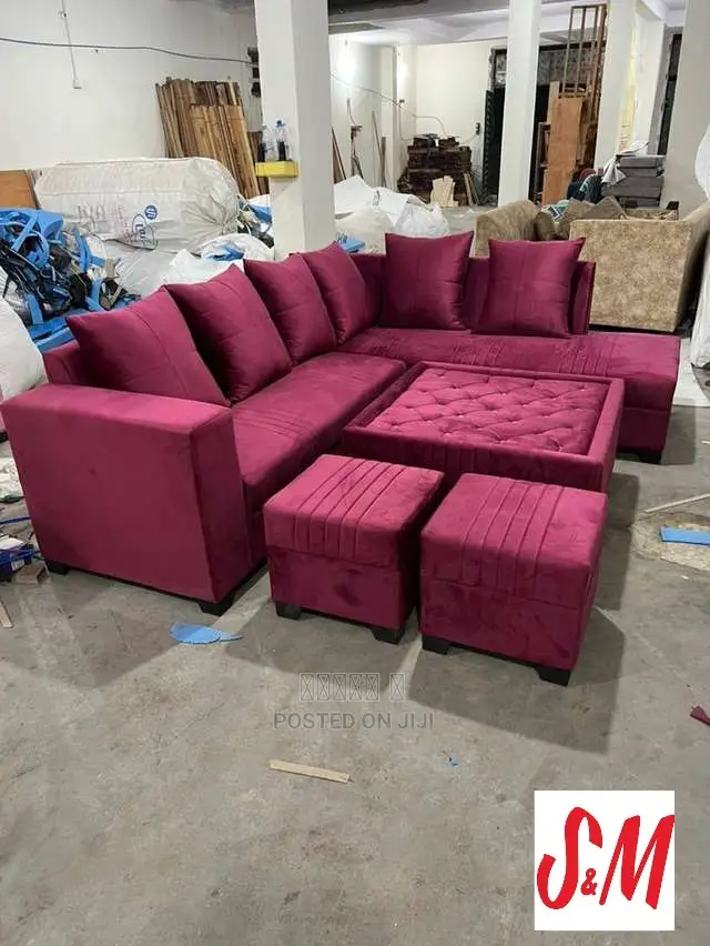 L Shaped Sofa With Table in Addis Ketema Furniture, Sm Furniture