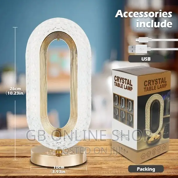 LED Crystal Table Lamp