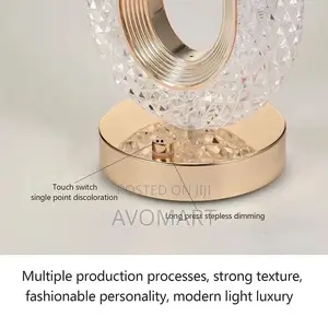 LED Crystal Table Lamp