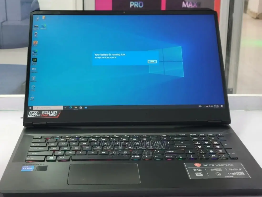 New Laptop MSI Katana GF66 8GB Intel Core I7 SSD 1T