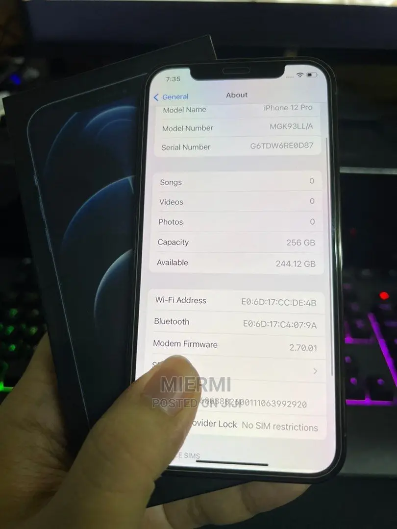 New Apple iPhone 12 Pro 256 GB Blue