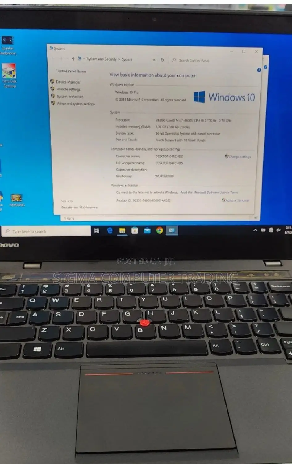 New Laptop Lenovo ThinkPad X1 Carbon 8GB Intel Core I7 SSD 256GB