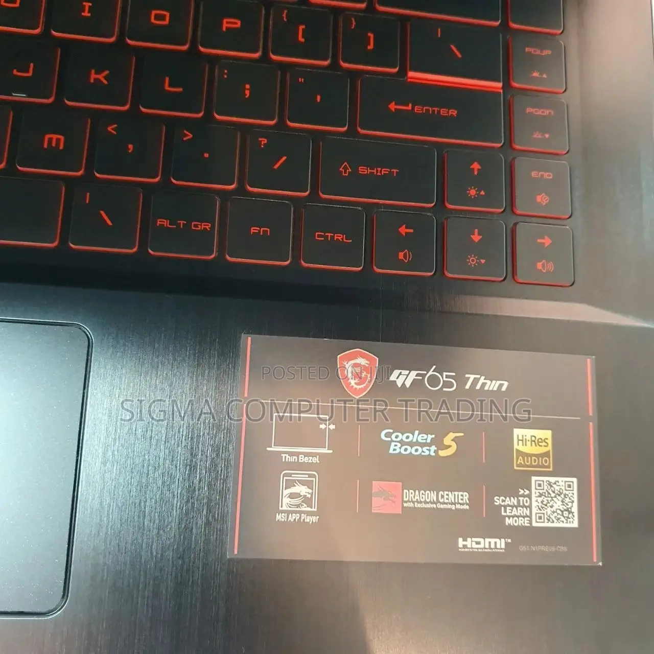 New Laptop MSI GF63 8GB Intel Core I7 SSD 512GB
