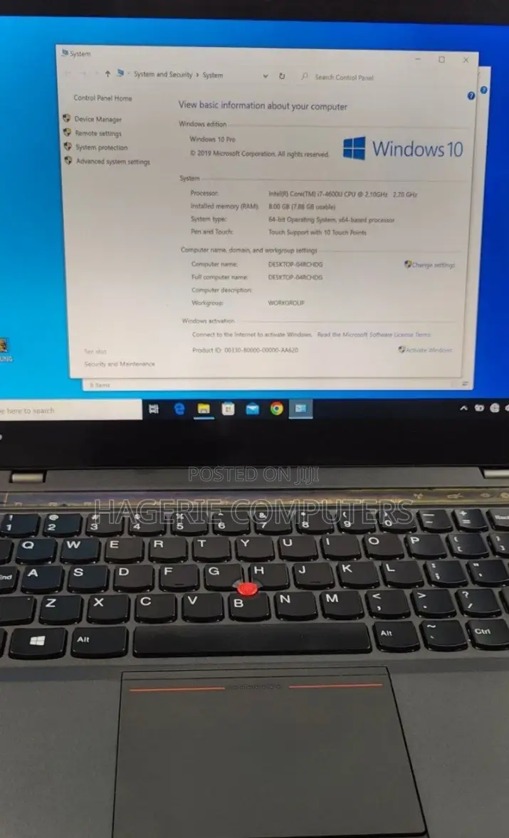 New Laptop Lenovo ThinkPad X1 8GB Intel Core I7 SSD 256GB