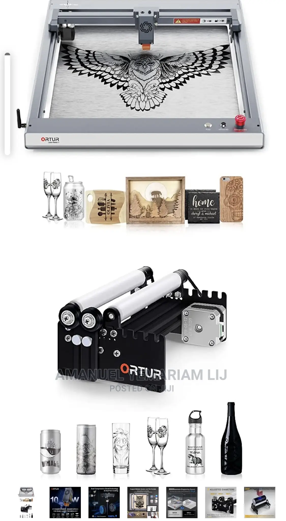 Slightly Used Ortur Laser Master 3 With Rotary Cheuk