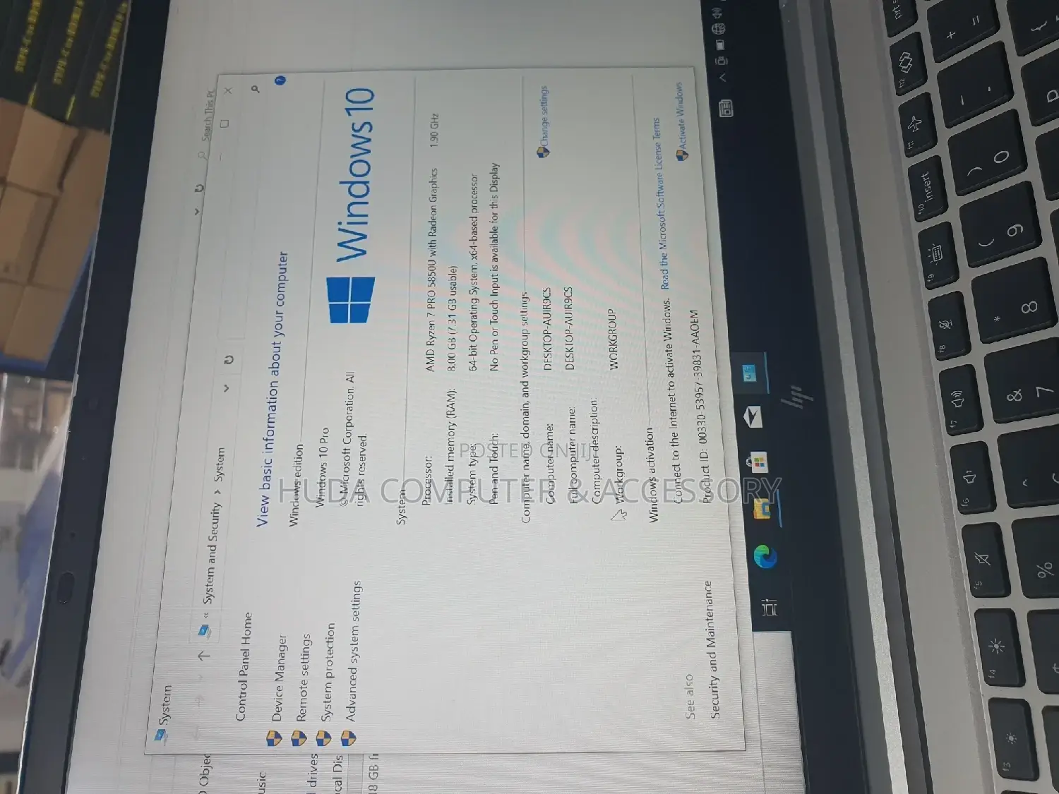 New Laptop HP EliteBook 840 G8 8GB AMD Ryzen 7 SSD 512GB