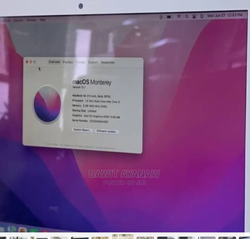 New Laptop Apple MacBook Air 2015 4GB Intel Core i5 SSD 128GB