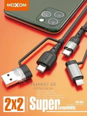 Photo - Moxom 2X2 Super Compatibility 60W Multiple Fast Charge Cable