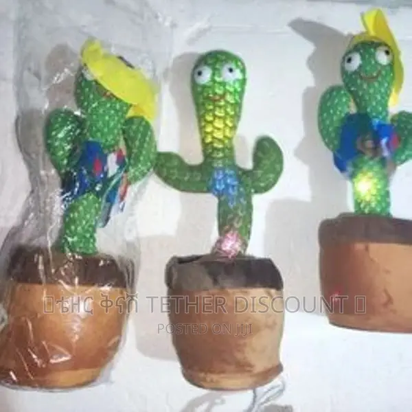Dancing Talking Cactus Toy / ተናጋሪ እና ደናሽ ቁልቋል አሻንጉሊት