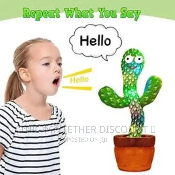 Dancing Talking Cactus Toy / ተናጋሪ እና ደናሽ ቁልቋል አሻንጉሊት