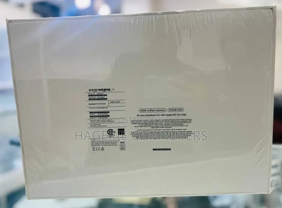 New Laptop Apple MacBook Pro M1 16GB Apple M1 Pro SSD 512GB