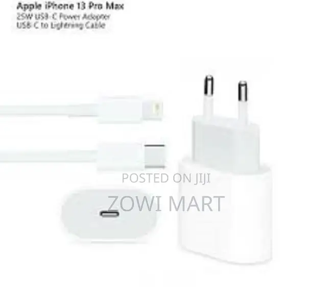 iPhone 13 Pro Max 25w Usb-C Power Adapter Usb-C to Lightning