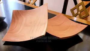 Photo - Very Beautiful Wood Plate in the Color of the Natural Wood.