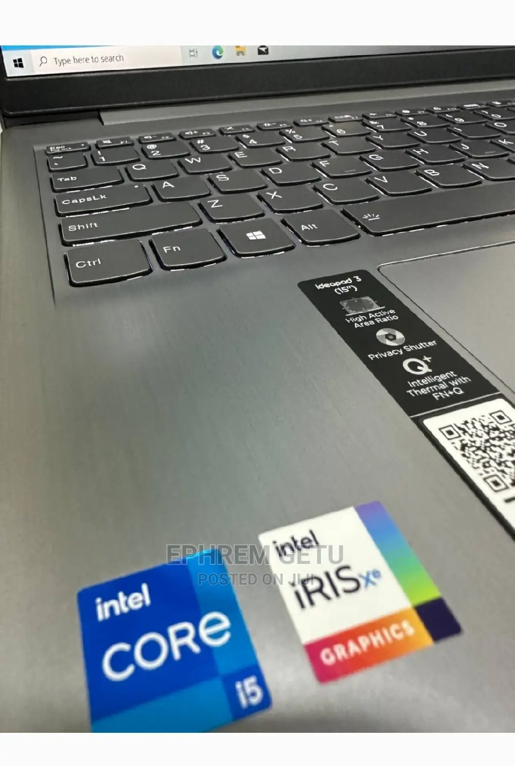 New Laptop Lenovo Ideapad 3 12GB Intel Core I5 SSD 256GB