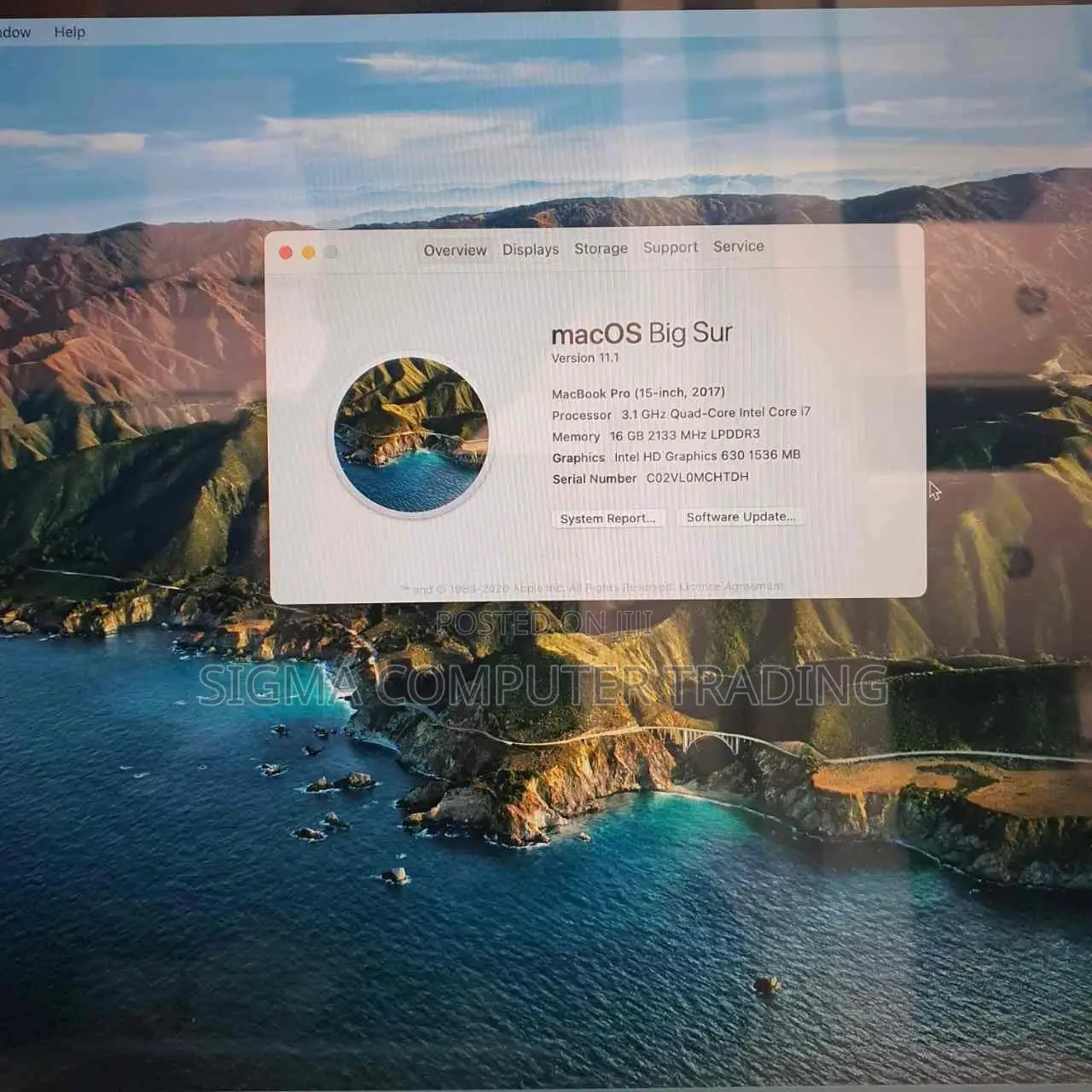 New Laptop Apple MacBook Pro 2017 16GB Intel Core I7 SSD 1T