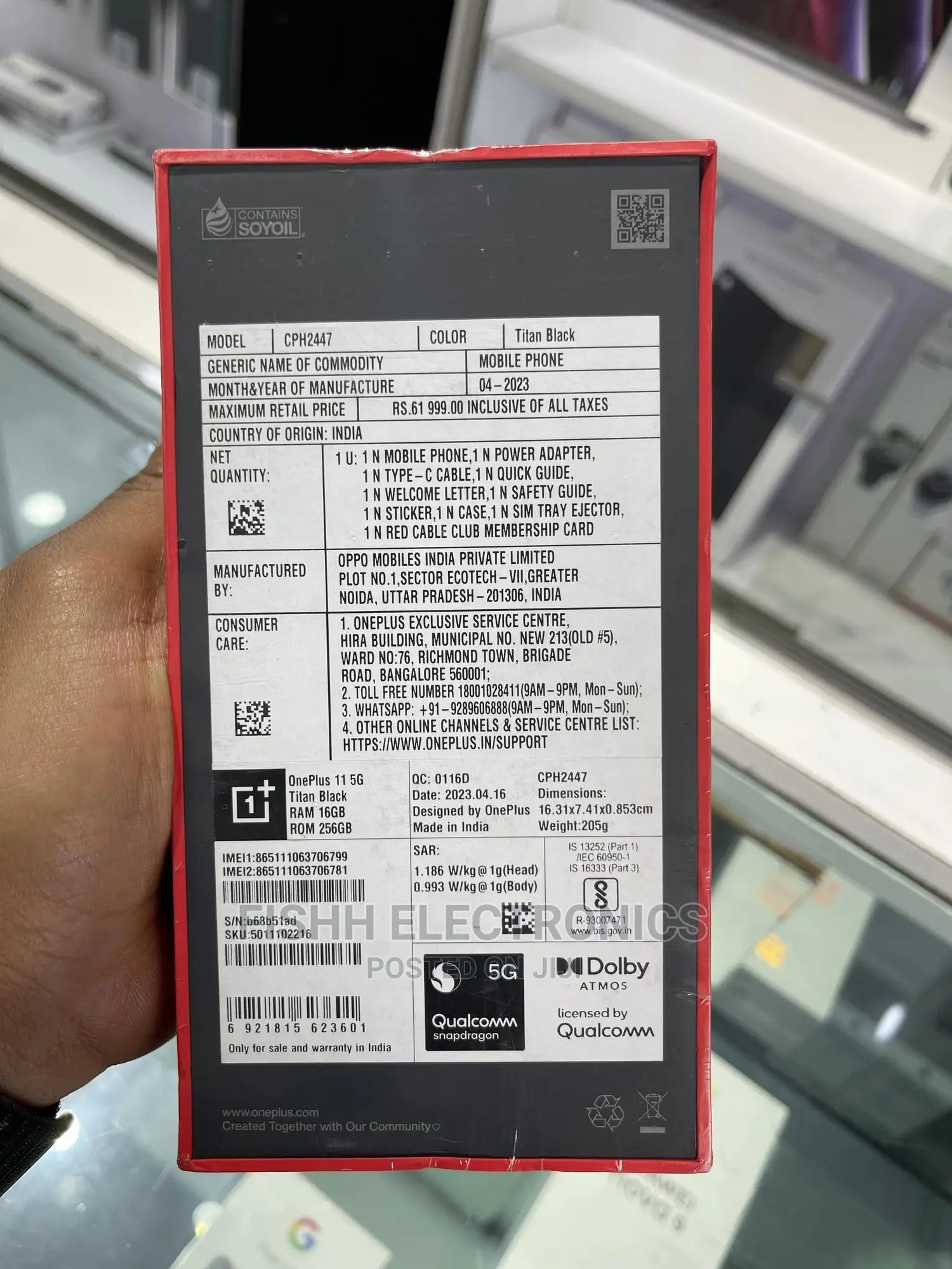 New OnePlus 11 256 GB Black