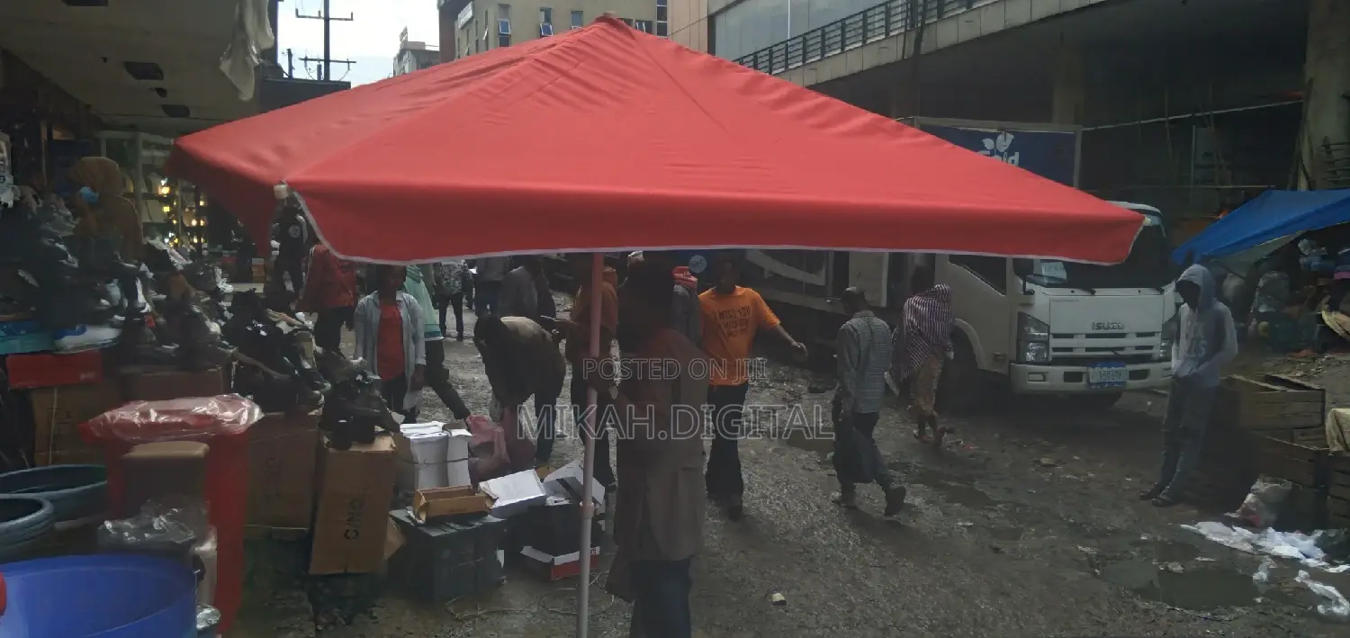 2m Single Layer Rectangular Umbrella for Cafe, Restaurant, Garden