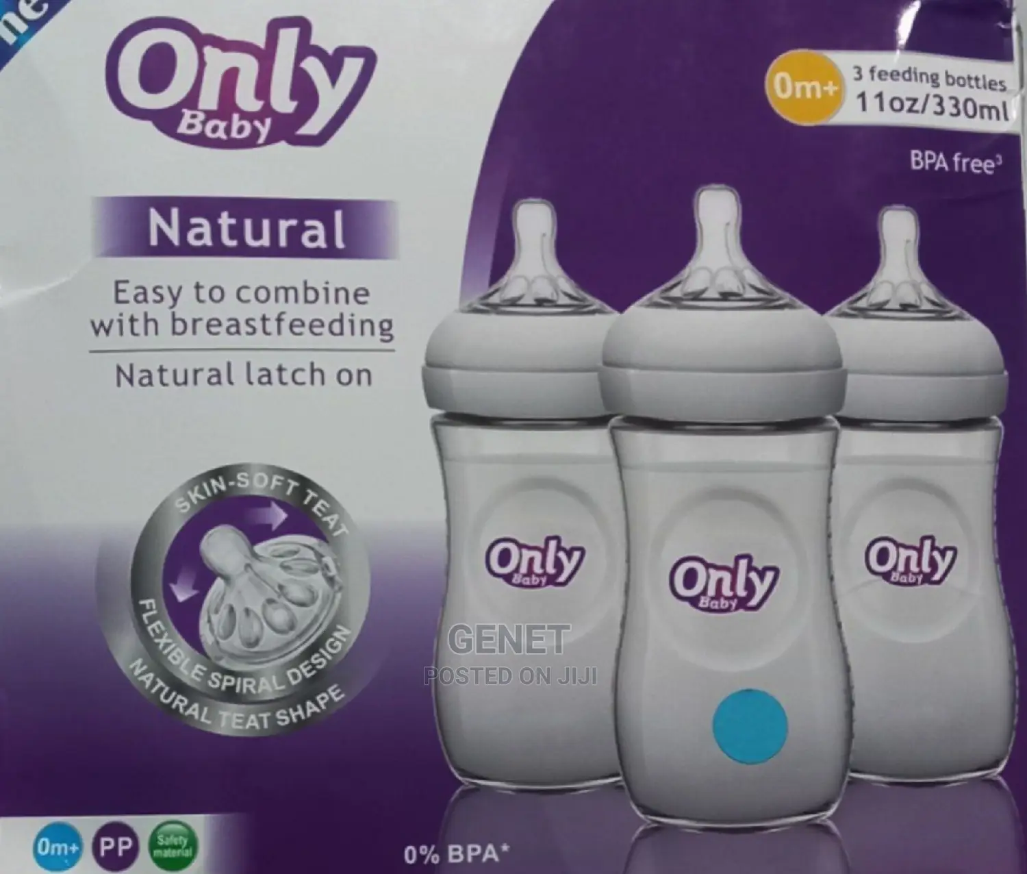 3pcs Only Baby Feeding Bottles
 3 ፍሬ የልጆች ጡጦ
(300ml 260ml)