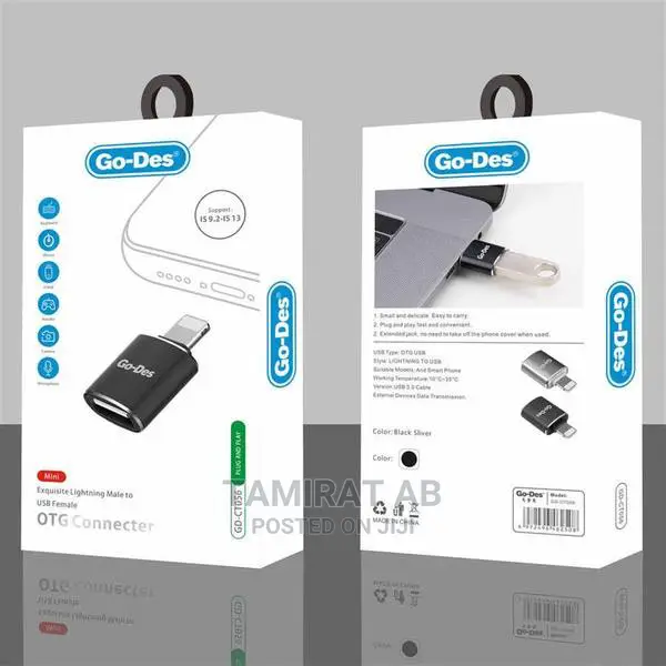 iPhone OTG - (Go-Des USB to Lightning OTG Converter)