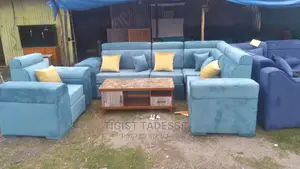 ሶፋ ከ ጠረጴዛ L-Shape 8 ሰው ሚያስቀምጥ