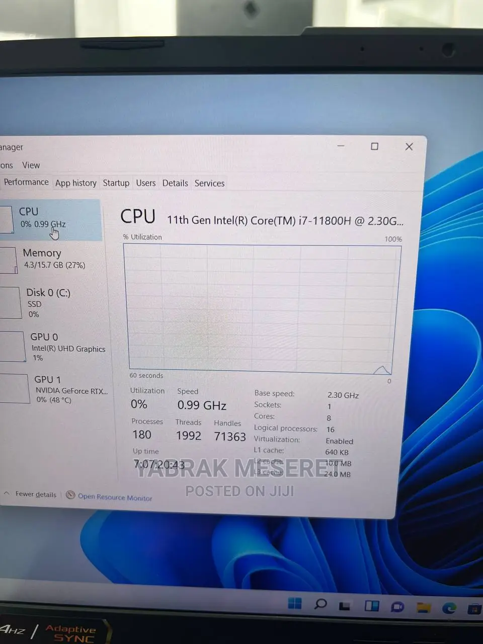 New Laptop Asus TUF Gaming A15 16GB Intel Core I7 SSD 512GB