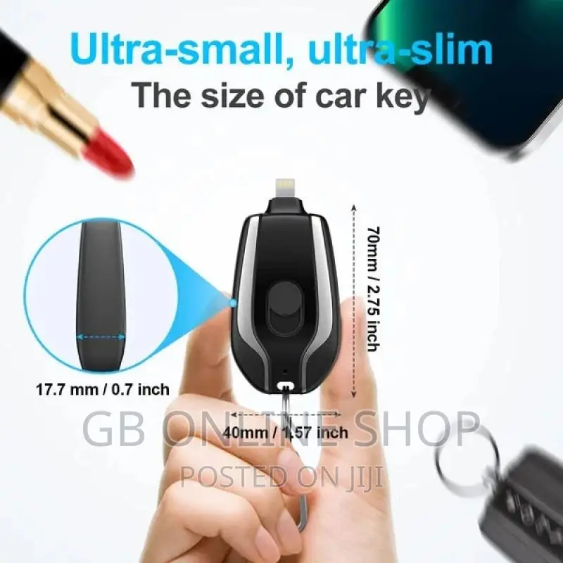 Portable Mini Keychain Power Bank Emergency Pod Charger