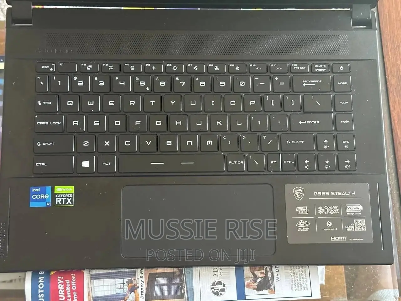 New Laptop MSI GS66 Stealth 10SGS 16GB Intel Core I7 SSD 1T