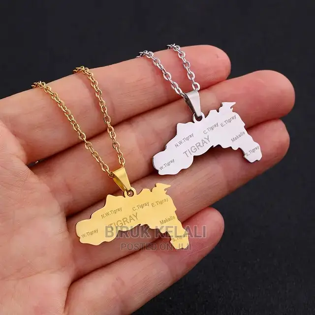 Tigray Map Necklace for Men and Womens