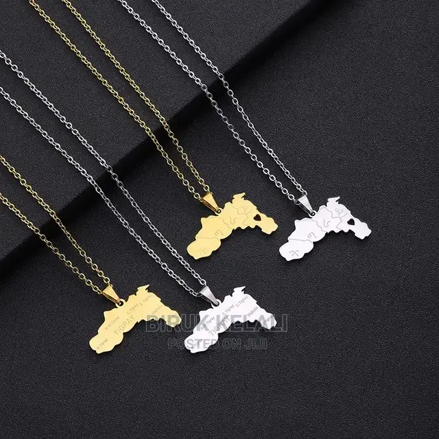 Tigray Map Necklace for Men and Womens