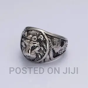 Photo - Animal Bear Head Tiger Cross Stainless 3D Ring