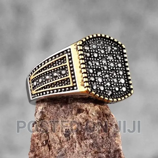 Personalized Retro Diamond Rings Men's Titanium Steel