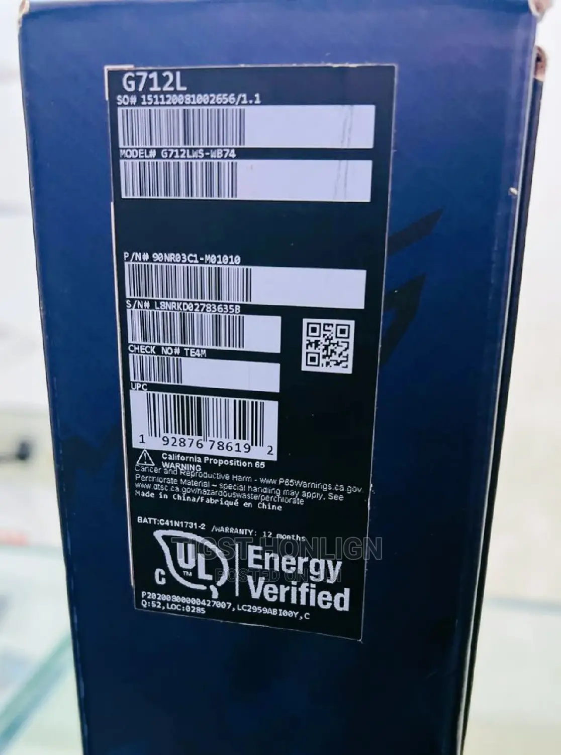 New Laptop Asus ROG Strix G15 16GB Intel Core I7 SSD 512GB