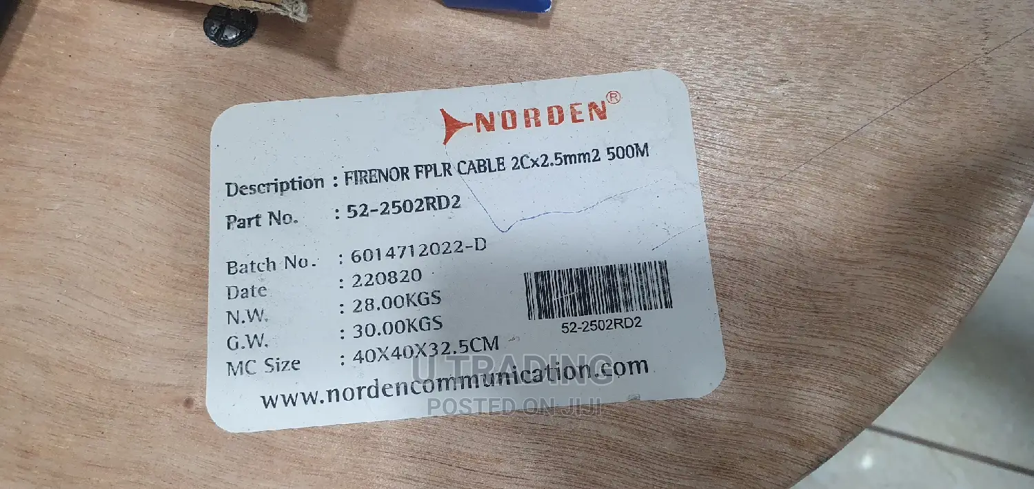 Fire Alarm Cable 2*2.5mm