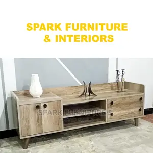 Wooden Texture Modern TV Stand